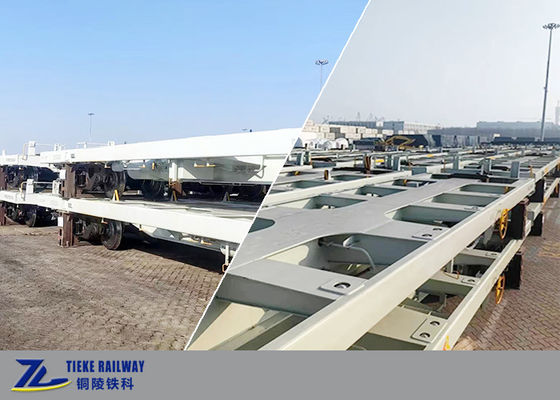 Wagon kolejowy o średnicy 1000 mm, płaski wagon, ładunek 55 ton, wagon z hamulcem pneumatycznym AAR